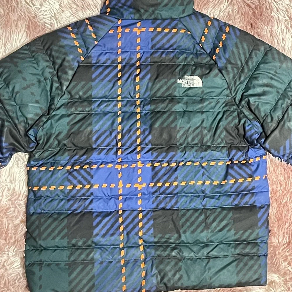 The North Face Quilted Jacket | Blue Green Patterned‎ Puffer